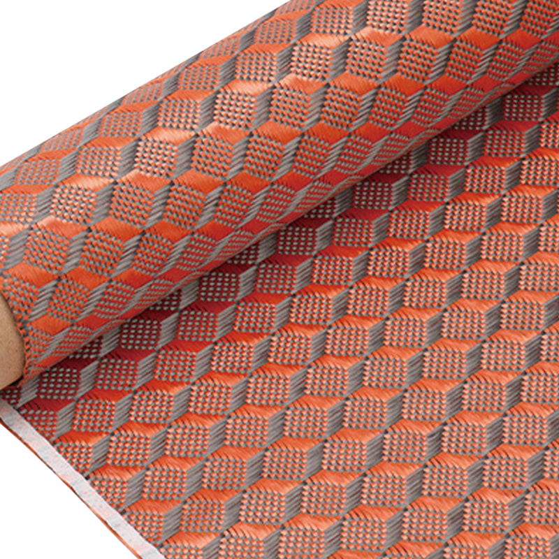 Pula/Itim na Aramid Carbon Mixed Carbon Fiber Woven Tela Pula/Itim na Aramid Carbon Mixed Carbon Fiber Woven Tela